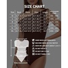 image:imageMANGOPOP Womens Off The Shoulder Double Lined Bodysuit Versatile Thong Body Suit Going Out Summer Trendy TopsCoffee