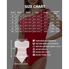 image:imageMANGOPOP Womens Off The Shoulder Double Lined Bodysuit Versatile Thong Body Suit Going Out Summer Trendy TopsRed