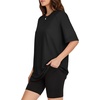 image:imageMANGOPOP Womens Oversized Tshirts Crew Neck Raglan Half 34 Elbow Sleeve Tops Summer Casual Loose Tee Going Out Trendy 2026Black