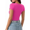 image:imageMANGOPOP Womens Summer Scoop Neck Short Sleeve Slim Fit Tunic T ShirtBlush