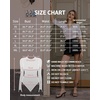 image:imageMANGOPOP Womens V Neck Half Sleeve Bodysuit 34 Sleeve Slim Fitted Body Suit Sexy Going Out Shirts TopsBurgundyttttttttt