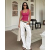 image:imageMANGOPOP Double Lined Tank Tops for Women Sleeveless Square Neck Shirts Basic Summer Tops 2025Blush