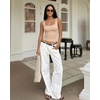 image:imageMANGOPOP Double Lined Tank Tops for Women Sleeveless Square Neck Shirts Basic Summer Tops 2025Clay