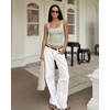 image:imageMANGOPOP Double Lined Tank Tops for Women Sleeveless Square Neck Shirts Basic Summer Tops 2025Misty Jade