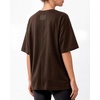 image:imageMANGOPOP Half Sleeve Oversized Tops for Women Crew Neck Loose Fit Casual Summer Trendy Back Seams T Shirt Tops 2026Coffee