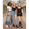 image:imageMANGOPOP Womens Scoop Neck Slim Fitted Short Sleeve Double Lined T Shirt Tight Basic Tops Y2K TeeBrown