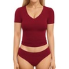 A03 Short Sleeve Burgundy