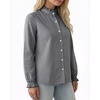 image:imageMANGOPOP Button Down Shirts for Women Long Sleeve Plaid Shirts Ruffle Blouses Business Casual Gingham Tops 2026 Trendy OutfitNavy Blue