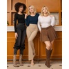image:imageMANGOPOP Round Neck Long Sleeve Short Sleeve Bodysuits for Women Basic Body Suit Shirts TopsWarm Fleece Deep Blue