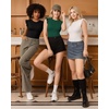 image:imageMANGOPOP Womens Body Suits Cute Crew Neck Ruffle Sleeveless Slim Fit Bodysuit Tank Tops Tight Casual SexyDark Green