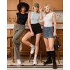 image:imageMANGOPOP Womens Body Suits Cute Crew Neck Ruffle Sleeveless Slim Fit Bodysuit Tank Tops Tight Casual SexyLight Heather Grey