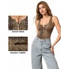 image:imageMANGOPOP Womens Henley Shirt Scoop Neck Button Down Ribbed Bodysuits Sleeveless Tank Tops Body SuitDtank Top Leopard