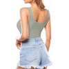 image:imageMANGOPOP Womens Tank Top Bodysuit Scoop Neck Sleeveless Body Suits Sexy UBack Backless Going Out TopsElephant Grey