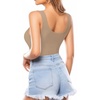 image:imageMANGOPOP Womens Tank Top Bodysuit Scoop Neck Sleeveless Body Suits Sexy UBack Backless Going Out TopsLight Coffee