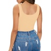 image:imageMANGOPOP Womens Tank Top Bodysuit Scoop Neck Sleeveless Body Suits Sexy UBack Backless Going Out TopsNude