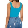 image:imageMANGOPOP Womens Tank Top Bodysuit Scoop Neck Sleeveless Body Suits Sexy UBack Backless Going Out TopsRoyal Blue