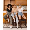 image:imageMANGOPOP Womens V Neck Short Sleeve Bodysuits Ruffle Puff Sleeve Body suit Sexy Going Out TopsNude