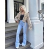 image:imageMANGOPOP Double Lined Long Sleeve Bodysuits for Women Scoop Neck Thong Short Bodysuit Tops SeamlessB1 Long Sleeve Black