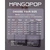 image:imageMANGOPOP Double Lined Long Sleeve Bodysuits for Women Scoop Neck Thong Short Bodysuit Tops SeamlessB2 Long Sleeve White