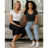image:imageMANGOPOP Double Lined Short Sleeve Bodysuits for Women V Neck Thong Body Suit Stretchy Lightweight Bodysuit TopsAwhite
