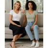 image:imageMANGOPOP Double Lined Short Sleeve Bodysuits for Women V Neck Thong Body Suit Stretchy Lightweight Bodysuit TopsMisty Jade