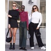 image:imageMANGOPOP Mock Turtle Neck Double Lined Long Sleeve Body Suits for Women Basic Body Suit Going Out TopsBurgundy