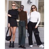 image:imageMANGOPOP Mock Turtle Neck Double Lined Long Sleeve Body Suits for Women Basic Body Suit Going Out TopsCoffee