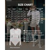 image:imageMANGOPOP Mock Turtle Neck Double Lined Long Sleeve Body Suits for Women Basic Body Suit Going Out TopsViolet