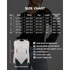 image:imageMANGOPOP Womens Sheer Mesh Puff Long Sleeve Bodysuit Double Lined Crew Neck Thong Body Suits Trendy Fall Tops 202501 Black