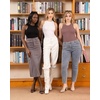 image:imageMANGOPOP Tank Top for Women Double Lined Sleeveless Crew Neck Racerback Slim Basic Fitted Summer ShirtA2white
