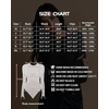 image:imageMANGOPOP Womens Long Sleeve Thermal Fleece Bodysuit Crew Neck Slim Fit Body Suit Warm Base Layer Tops Fall Outfits 2025A01 Black