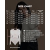 image:imageMANGOPOP Womens Long Sleeve Thermal Fleece Bodysuit Crew Neck Slim Fit Body Suit Warm Base Layer Tops Fall Outfits 2025A02 White