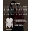 image:imageMANGOPOP Womens Long Sleeve Thermal Fleece Bodysuit Crew Neck Slim Fit Body Suit Warm Base Layer Tops Fall Outfits 2025Burgundy