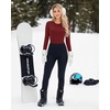 image:imageMANGOPOP Womens Long Sleeve Thermal Fleece Bodysuit Crew Neck Slim Fit Body Suit Warm Base Layer Tops Fall Outfits 2025Burgundy