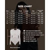 image:imageMANGOPOP Womens Long Sleeve Thermal Fleece Bodysuit Crew Neck Slim Fit Body Suit Warm Base Layer Tops Fall Outfits 2025Coffee