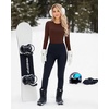 image:imageMANGOPOP Womens Long Sleeve Thermal Fleece Bodysuit Crew Neck Slim Fit Body Suit Warm Base Layer Tops Fall Outfits 2025Coffee