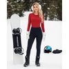 image:imageMANGOPOP Womens Long Sleeve Thermal Fleece Bodysuit Crew Neck Slim Fit Body Suit Warm Base Layer Tops Fall Outfits 2025Red