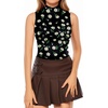 image:imageMANGOPOP Womens Mock Turtle Neck Sleeveless Tank Tops Bodysuit Leotard Clothing14 Little Daisy