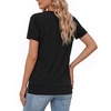image:imageMANGOPOP Womens Short Sleeve Tunic Tops Business Casual T Shirt with Button 2026 Summer Trendy TeesAblack