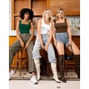 image:imageMANGOPOP Tank Top Bodysuit for Women Square Neck Sleeveless Backless Body Suits Going Out TopsDeep Green