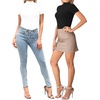 image:imageMANGOPOP Womens Mock Turtle Neck Bodysuit Short Sleeve Body Suits Basic T shirts Clothing Tops01 Classics White