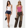 image:imageMANGOPOP Womens Tank Top Scoop Neck Bodysuit Sleeveless Racerback Body Suit Ribbed Knit Slim Fitted Soft Sexy Going Out TopsTank Top Blush