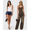 image:imageMANGOPOP Womens Tank Top Scoop Neck Bodysuit Sleeveless Racerback Body Suit Ribbed Knit Slim Fitted Soft Sexy Going Out TopsTank Top Coffee