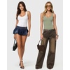 image:imageMANGOPOP Womens Tank Top Scoop Neck Bodysuit Sleeveless Racerback Body Suit Ribbed Knit Slim Fitted Soft Sexy Going Out TopsTank Top Grayish Green