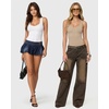 image:imageMANGOPOP Womens Tank Top Scoop Neck Bodysuit Sleeveless Racerback Body Suit Ribbed Knit Slim Fitted Soft Sexy Going Out TopsTank Top Light Camel
