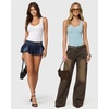 image:imageMANGOPOP Womens Tank Top Scoop Neck Bodysuit Sleeveless Racerback Body Suit Ribbed Knit Slim Fitted Soft Sexy Going Out TopsTank Top Macaron Blue