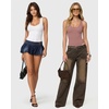 image:imageMANGOPOP Womens Tank Top Scoop Neck Bodysuit Sleeveless Racerback Body Suit Ribbed Knit Slim Fitted Soft Sexy Going Out TopsTank Top Marsala