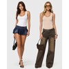 image:imageMANGOPOP Womens Tank Top Scoop Neck Bodysuit Sleeveless Racerback Body Suit Ribbed Knit Slim Fitted Soft Sexy Going Out TopsTank Top Nude