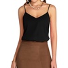 image:imageMANGOPOP Womens Bodysuit V Neck Spaghetti Strap Tank Tops Cami Backless Sleeveless Loose Fit Blouse Body Suits Sexy CasualA Black