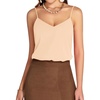 image:imageMANGOPOP Womens Bodysuit V Neck Spaghetti Strap Tank Tops Cami Backless Sleeveless Loose Fit Blouse Body Suits Sexy CasualChampagne